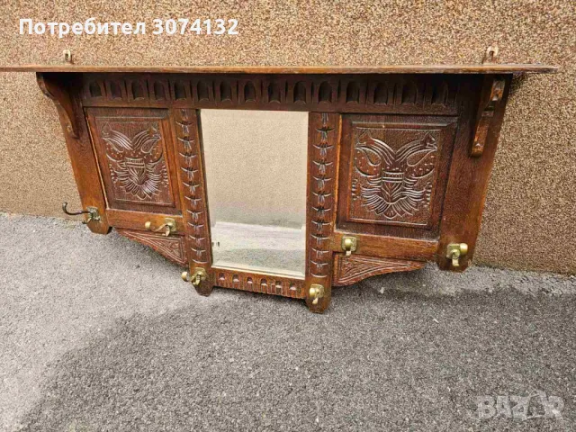 Портманто с дърворезба, снимка 2 - Портманта - 48970445