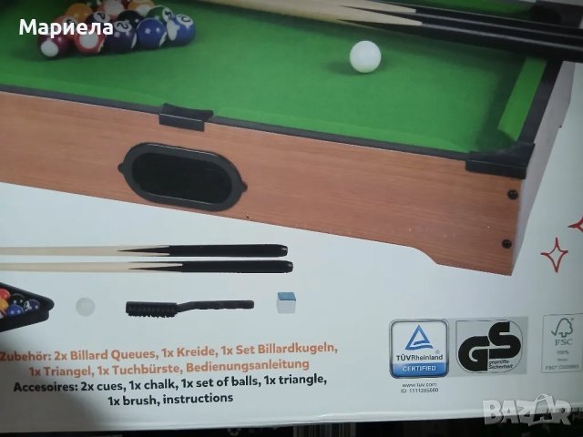 Мини билярдна маса дървена , Малък билярд за деца, снимка 5 - Настолни игри - 50326302
