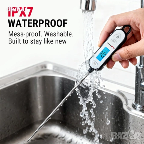 ThermoPro дигитален термометър за месо, термометър за храна, сонда 14,5 см, снимка 3 - Други стоки за дома - 53825550