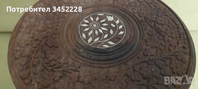 дърворезба масичка винтидж сгъваема за ценители , снимка 3 - Антикварни и старинни предмети - 49864567