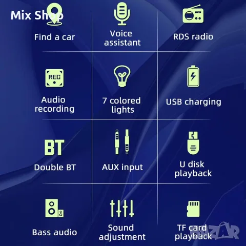 Нов Мултифункционален Bluetooth плейър за автомобил с функция за локализиране на превозното средство, снимка 3 - Друга електроника - 56072643