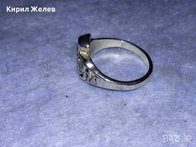 ЕФЕКТЕН ПОСРЕБРЕН НЕОГОТИЧЕСКИ ПРЪСТЕН от НЕРЪЖДАЕМА БЛАГОРОДНА СТОМАНА 17404, снимка 7 - Пръстени - 40567004