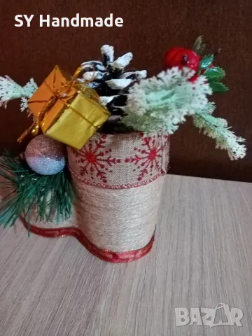 Коледен ботуш ръчна изработка , снимка 4 - Декорация за дома - 47949096