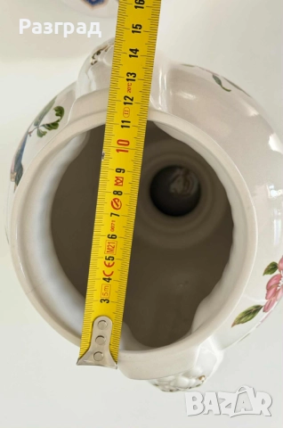 Винтидж порцеланова амфора / ваза с капак, снимка 12 - Вази - 52444420