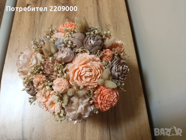 Букети от ароматни соеви свещи, снимка 14 - Изкуствени цветя - 51872003