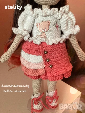 Плетена кукла Кати, снимка 5 - Кукли - 50945958