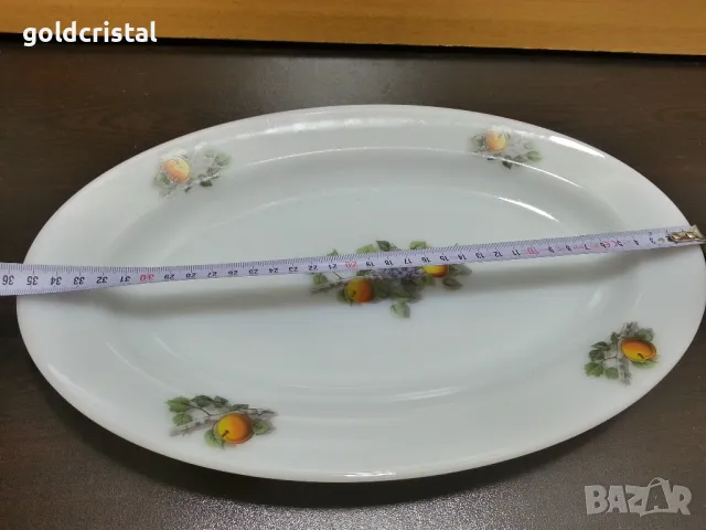 френски аркопал плато елипса, снимка 4 - Антикварни и старинни предмети - 48855300