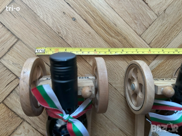 Дървени декорации Черешово топче с малка бутилка вино, снимка 7 - Декорация за дома - 51966408