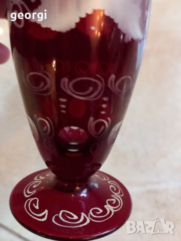 Кристална ваза рубинен кристал , снимка 6 - Вази - 39858006