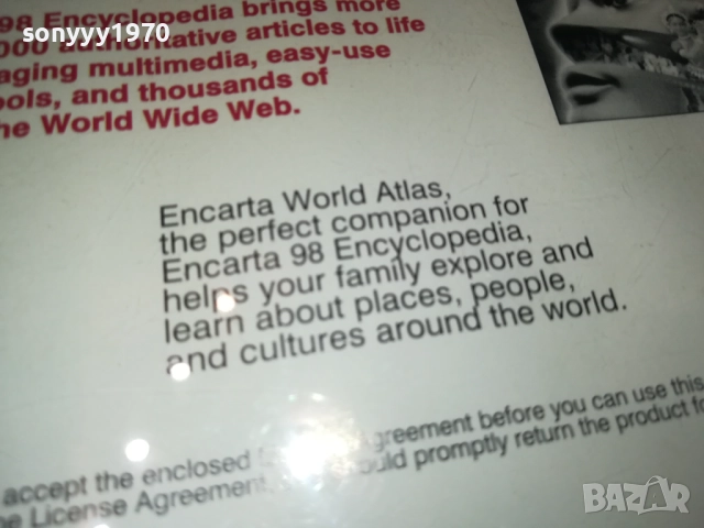 ENCARTA 98 ENCYCLOPEDIA-ДВА ДИСКА 2609250359, снимка 16 - Други игри и конзоли - 51841788