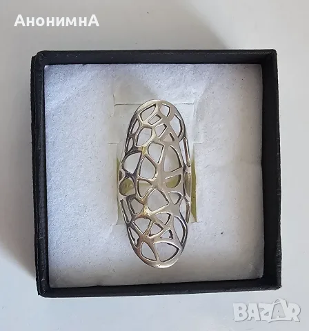 Сребърен пръстен , снимка 2 - Пръстени - 55985535