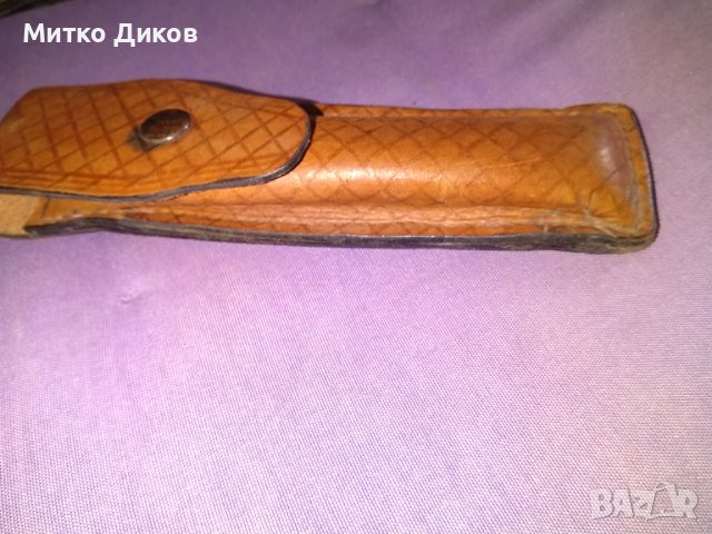 Калъф за палка естествена кожа дебела 200х45мм отличен за колан, снимка 2 - Оборудване и аксесоари за оръжия - 41536097