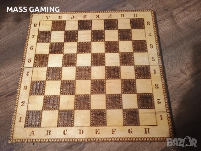 КЛАСИЧЕСКИ ПИРОГРАФИРАН ШАХ , снимка 6 - Шах и табла - 53023964