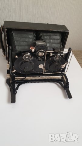 СТЕРЕО ФОТОАПАРАТ IDEAL 651, ОБЕКТИВ CARL ZEISS JENA TESSAR, DRGM  -1910 година, снимка 3 - Антикварни и старинни предмети - 41637748