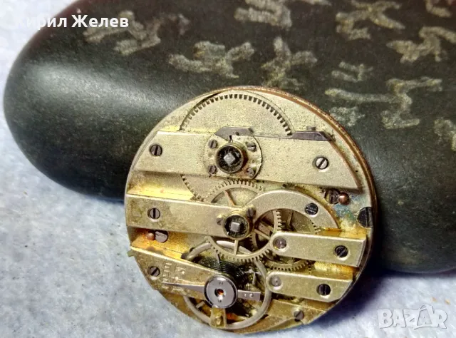 МЕХАНИЗЪМ с ПОРЦЕЛАНОВ РИМСКИ ЦИФЕРБЛАТ отСТАР КОЛЕКЦИОНЕРСКИ РЯДЪК ШВЕЙЦАРСКИ ДЖОБЕН ЧАСОВНИК 49637, снимка 5 - Антикварни и старинни предмети - 48561770