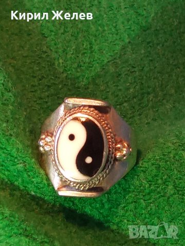 ИН и ЯН Емайлиран СРЕБЪРЕН ПРЪСТЕН ВИСОКА ПРОБА СРЕБРО Стара ХУДОЖЕСТВЕНА РЪЧНА ИЗРАБОТКА 38434, снимка 18 - Антикварни и старинни предмети - 41387553