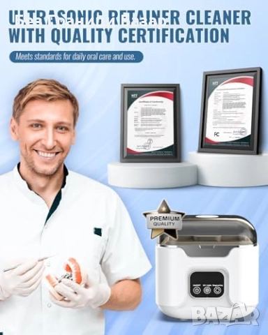 Нов Портативен ултразвуков почистващ апарат уред 240ml с LED и таймер , снимка 7 - Други - 52655410