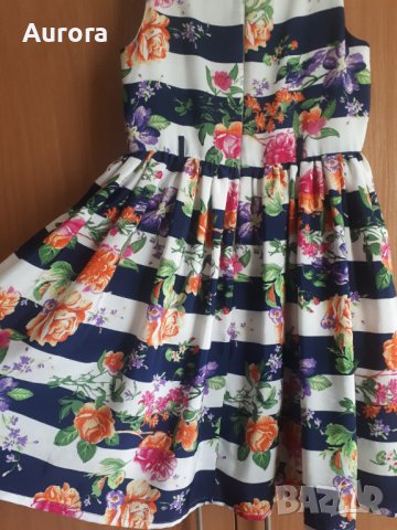 Цветна рокля, 9- 10 год., като нова, снимка 12 - Детски рокли и поли - 39538620