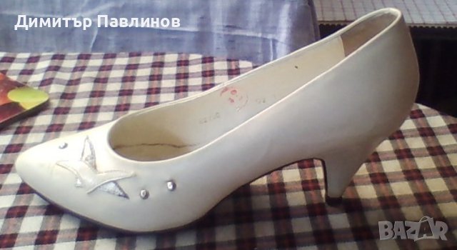 Дамски обувки ,естествена кожа  ,цвят бял и черен ,нови , снимка 6 - Дамски елегантни обувки - 41842631