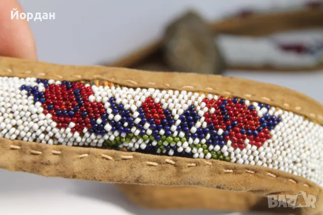 Мънистен колан с бронзови пафти, снимка 5 - Антикварни и старинни предмети - 50024190