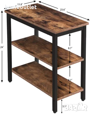 ПРОМОЦИЯ Странична масичка с рафтове за съхранение на 3 нива BF14BZ01, снимка 7 - Маси - 49258858