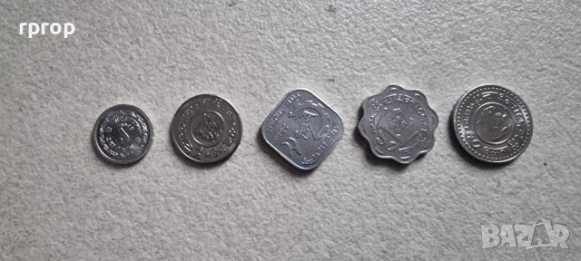 Бангладеш . Лот.  1, 5, 10, 20 и 50 пойша. 1994 -2000 година. Чисто нови. 5 бройки.