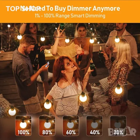 RGB смарт светлинна верига с 25 крушки, снимка 2 - Външни лампи - 49157805