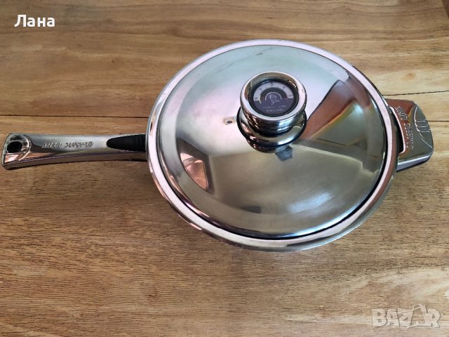 английски Тиган от неръждаема стомана със слоесто дъно и други, снимка 3 - Прибори за хранене, готвене и сервиране - 41778884