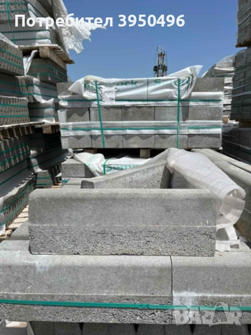 Градински бордюр 8/16/50см, цвят сив - #Semmelrock