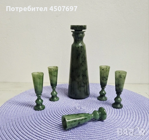 Нефритен Сервиз за Напики., снимка 10 - Антикварни и старинни предмети - 53048642