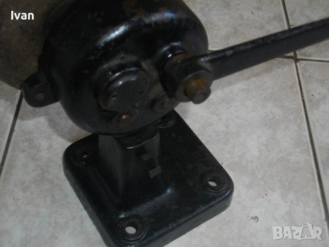 Масивен Ръчен Шмиргел-4,5кг-24см-ф125мм-Чугунена Основа-Старо Качество-Отличен, снимка 16 - Други инструменти - 40228777