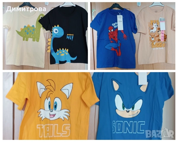 Чисто нови тениски 6бр размер 134см