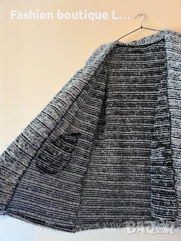 Дълга жилетка с джобове в черно и бяло 38 размер на марката River Island 🤍🖤🤍🖤🤍🖤, снимка 6 - Жилетки - 52116584