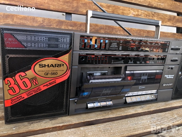 Радиокасетофон SHARP GF 560Z(D)-Japan, снимка 13 - Радиокасетофони, транзистори - 53873604