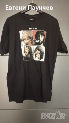 Мъжка тениска на The Beatles в размер XL черен цвят 