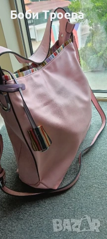 Елегантен и същевременно смел избор за модерната жена-голяма чанта в цвят пепел от рози, снимка 2 - Чанти - 50446389