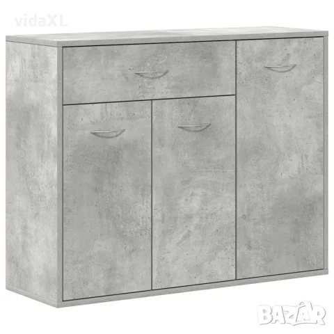 vidaXL Бюфет, бетонно сив, 88x30x70 см, инженерно дърво