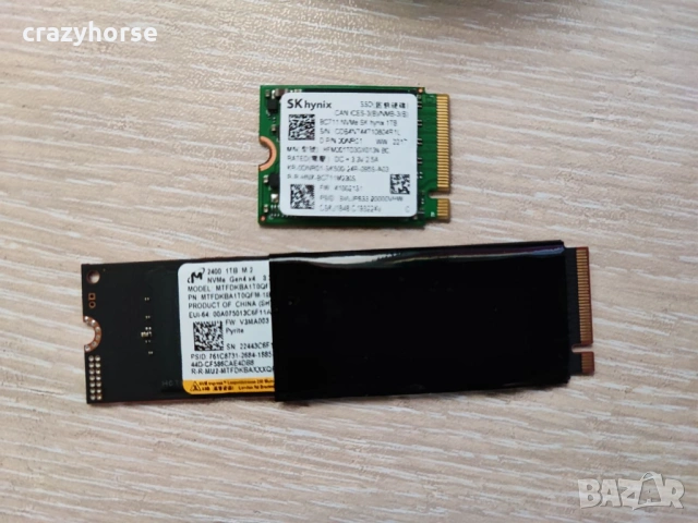 NVMe дискове 1TB Gen3 x4 и Gen4 x4 (Micron, SK hynix)