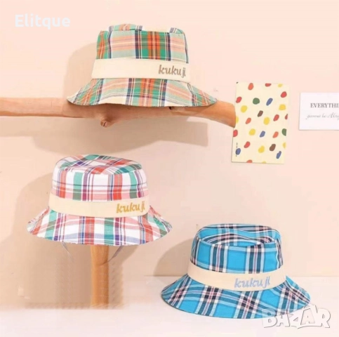 Оцвети лятото с чаровната детска карирана шапка 'Kuku Ji, снимка 2 - Други - 52888902