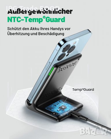 Qi Безжично зарядно до 15W - Samsung,iPhone, Huawei, Xiaomi и др., снимка 3 - Безжични зарядни - 35776563