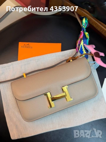 Чанта hermes ЕСТЕСТВЕНА КОЖА, снимка 11 - Чанти - 53614821