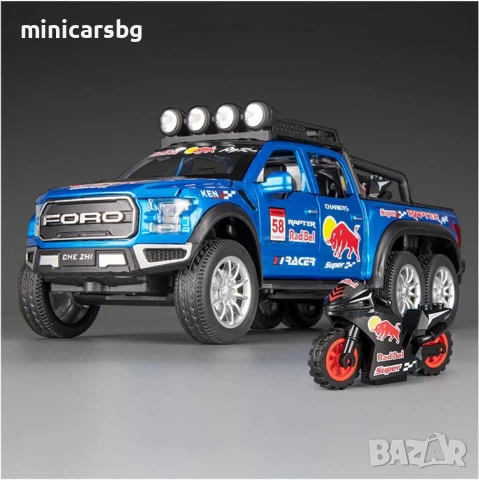 Метален пикап Ford Raptor 6x6 с мотор
