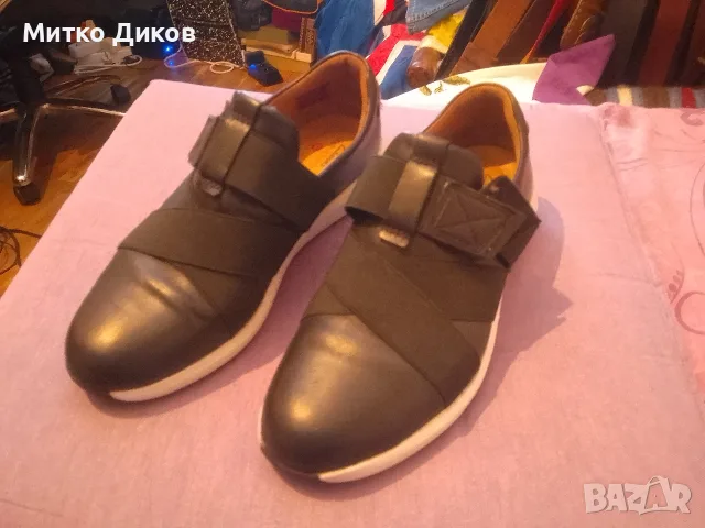 Clarks женски маркови ежедневни леки  обувки с лепки #38 стелка 235 Ко мм ест.кожа