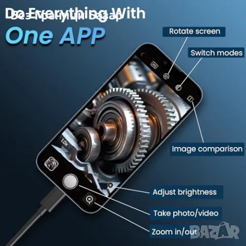 Нова HD ендоскоп камера 1080P за инспекция iOS Android Бороскоп уред, снимка 5 - Други стоки за дома - 47859571