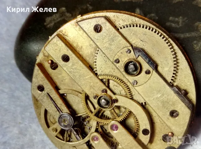 МЕХАНИЗЪМ от РЯДЪК СТАР КОЛЕКЦИОНЕРСКИ ШВЕЙЦАРСКИ ДЖОБЕН ЧАСОВНИК с РИМСКИ ЦИФЕРБЛАТ 49708, снимка 7 - Антикварни и старинни предмети - 48578754