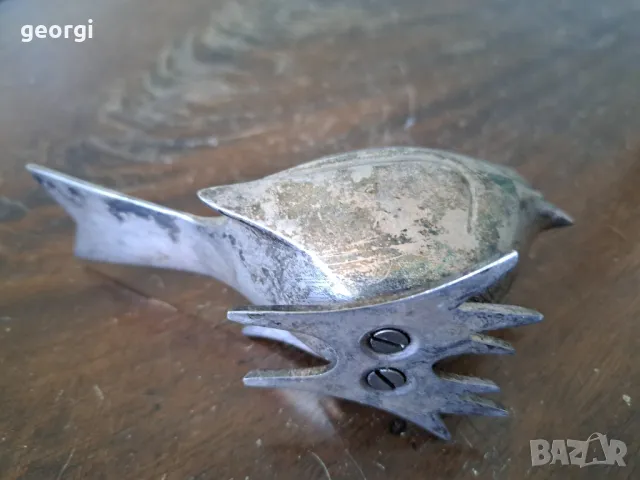 посребрен свещник птица уникат   5/2, снимка 5 - Декорация за дома - 49081910