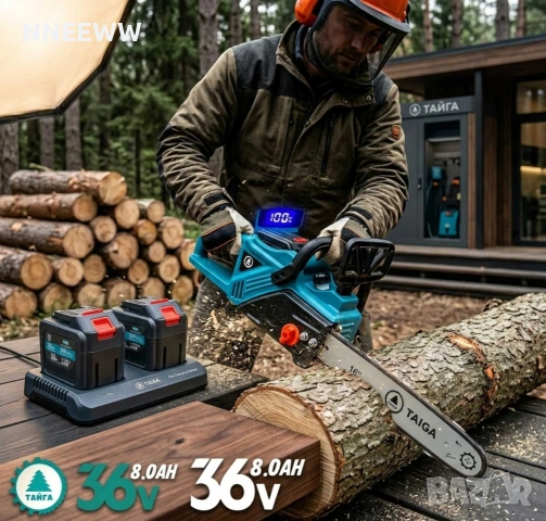 Акумулаторна Резачка за дърва 40см Тайга , снимка 2 - Градинска техника - 53755291
