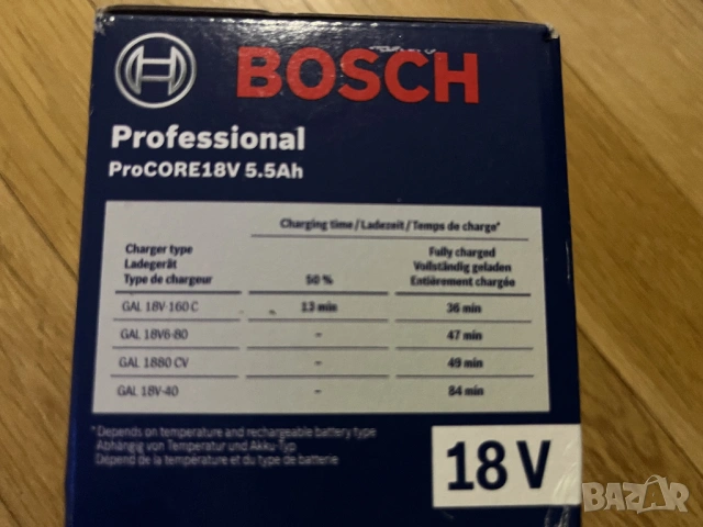 Акумулаторна батерия Bosch ProCORE Professional 18 V, 5,5 Ah, снимка 4 - Други инструменти - 53733307