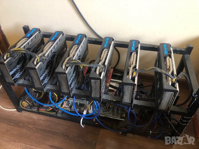 Продавам криптокопачка с риг rig 6 карти Sapphire nitro, снимка 3 - Други - 35988361