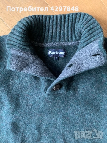 Barbour Essential Wool Sweater, M размер, снимка 2 - Пуловери - 52292555